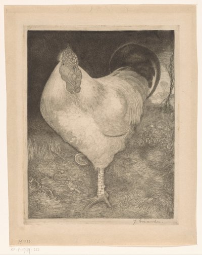 Haan op een poot door Jan Mankes (signed by artist)