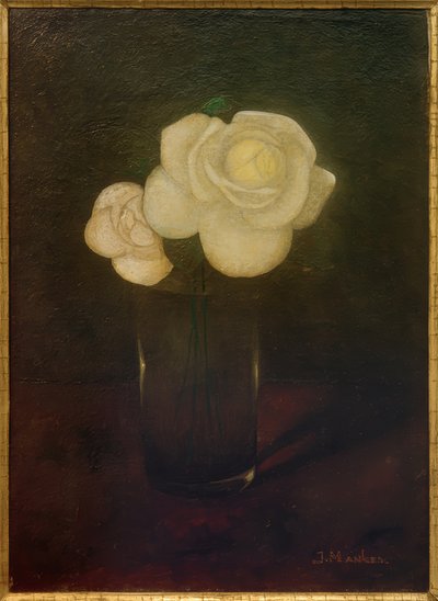 Kamperfoelie in glas door Jan Mankes