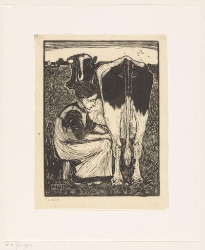 Koemelkster door Jan Mankes