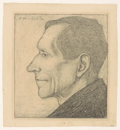 Portret van Beint Mankes I door Jan Mankes