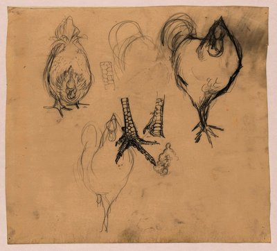 Studies van een haan en een hen door Jan Mankes