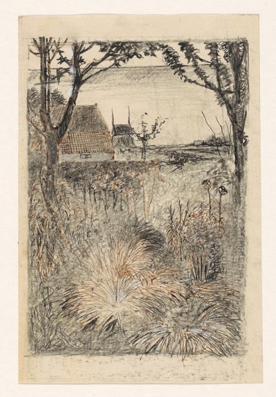 Tuin in de herfst door Jan Mankes
