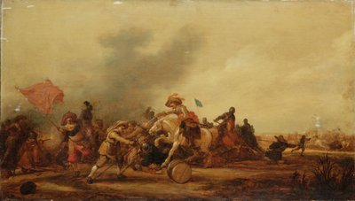 Een Gevecht tussen Cavalerie en Voetsoldaten, 1634 door Jan Martszen de Jonge