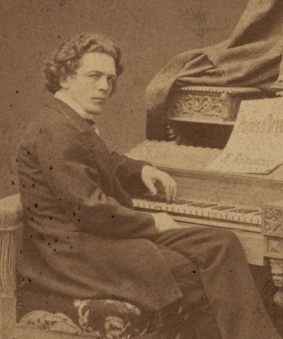 Portret van de componist Anton Rubinstein door Jan Mieczkowski