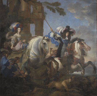 Ferdinand Maria, Keurvorst van Beieren en Henriette Adelaide van Savoye door Jan Miel