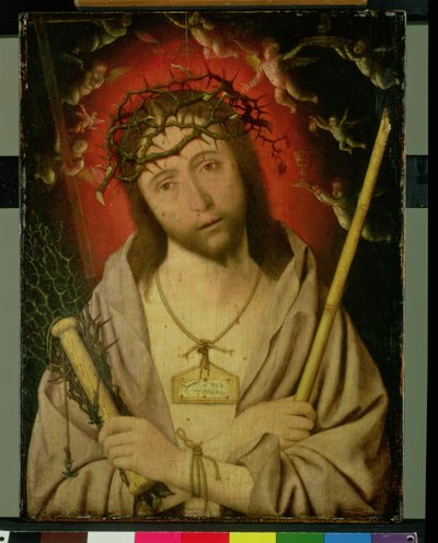Christus als de Man van Smarten door Jan Mostaert