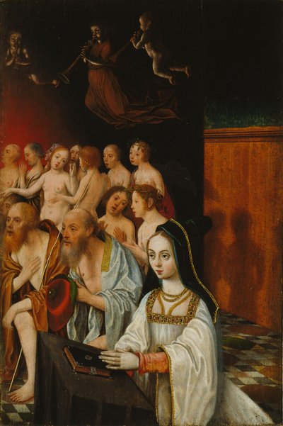 De zielen van de rechtvaardigen en schenker, ca. 1520 door Jan Mostaert