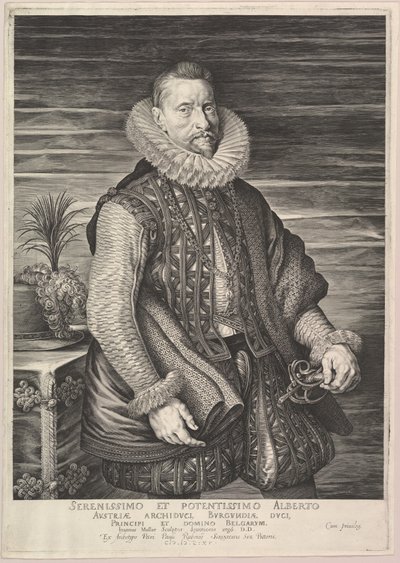 Portret van Albert, aartshertog van Oostenrijk, soeverein van de Zuidelijke Nederlanden, 1615 door Jan Muller