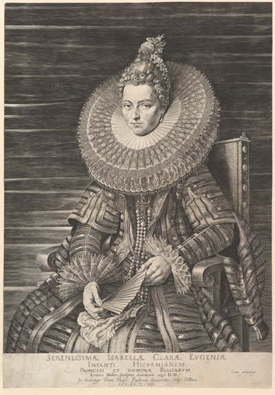 Portret van Isabella Clara Eugenia, Gouvernante van de Zuidelijke Nederlanden, 1615 door Jan Muller