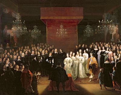 Het huwelijk van Frederik Willem (1620-88) keurvorst van Brandenburg en Louise Henriette (1627-67) prinses van Nassau, 1646 door Jan Mytens or Mijtens