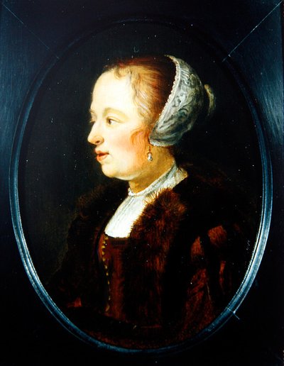 Een Portret van een Vrouw door Jan Olis