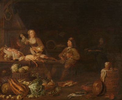 Keukeninterieur door Jan Olis
