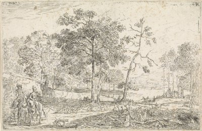 Landschap met ruiters door Jan Palthe