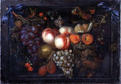 Stilleven van Fruit in een Stenen Niche door Jan Pauwel the elder Gillemans