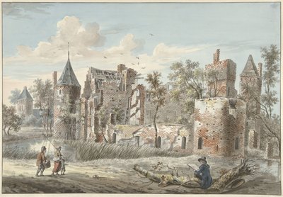 Ruïne van het Huis ter Haar bij Maarssen door Jan Philip Reuthel jr.