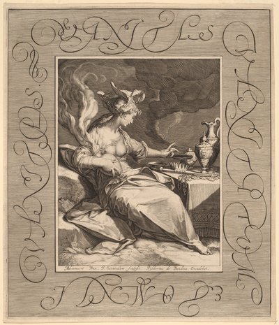 Vanitas, Vanitatum et Omnia Vanitas door Jan Pietersz Saenredam, after Abraham Bloemaert