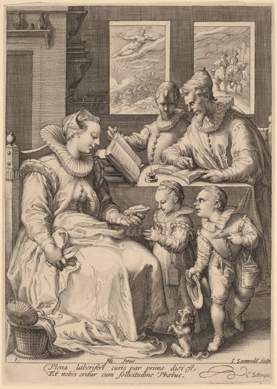 Ochtend door Jan Pietersz Saenredam, after Hendrik Goltzius