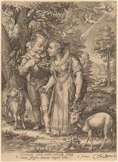 Lente door Jan Pietersz Saenredam after Hendrik Goltzius