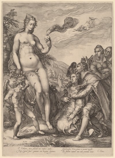 De cultus van Venus door Jan Pietersz Saenredam, after Hendrik Goltzius