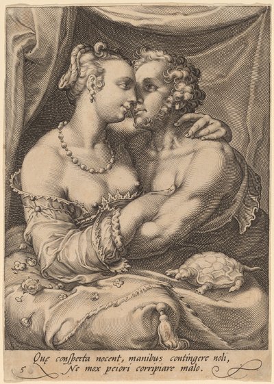 Aanraking door Jan Pietersz Saenredam after Hendrik Goltzius