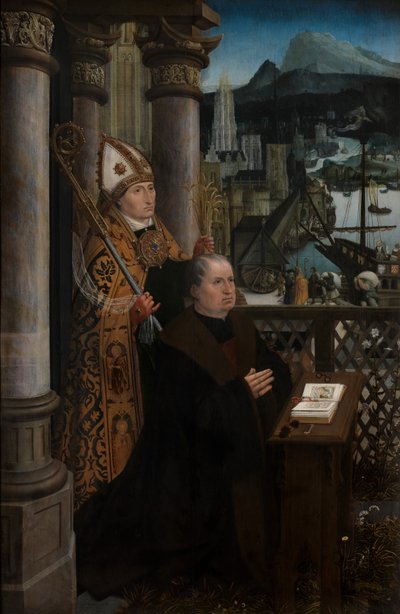 Detail van Donor met Sint-Nicolaas en Donor