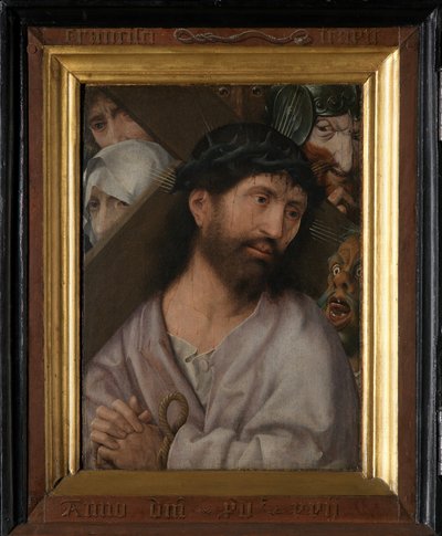 Linker paneel van het Diptiek van een Franciscaner monnik door Jan Provoost