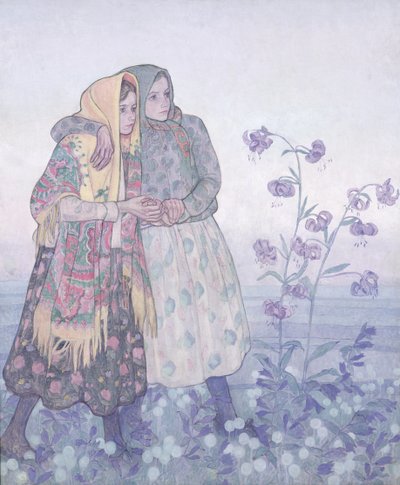 Processie van Poolse hooglandvrouwen, ca. 1910 door Jan Rembowski