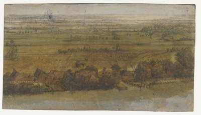 Dorp aan een rivier door Jan Ruyscher