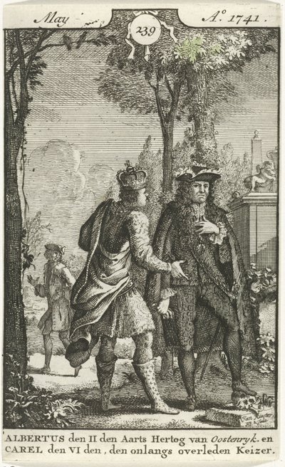Gesprek tussen Albrecht van Oostenrijk en Karel VI door Jan Ruyter