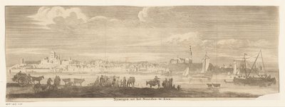 Gezicht op Nijmegen vanuit het noorden door Jan Ruyter
