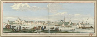 Gezicht op Nijmegen vanuit het noorden door Jan Ruyter