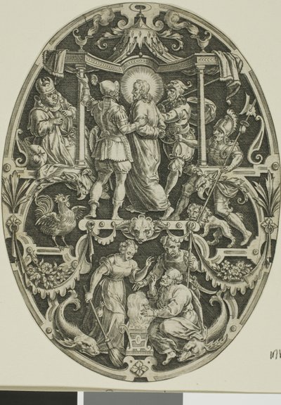 Arrestatie van Christus, uit de Passie van Christus door Jan Sadeler I