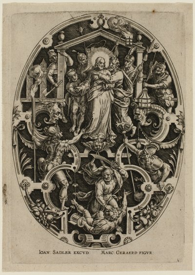 Verraad van Christus, uit de Passie van Christus door Jan Sadeler I