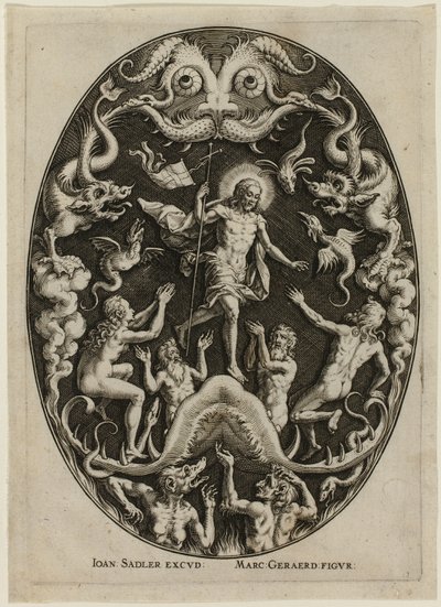 Christus in het voorgeborchte, uit de Passie van Christus door Jan Sadeler I
