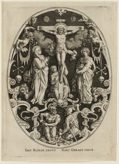 Kruisiging, uit de Passie van Christus door Jan Sadeler I