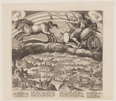 Mars, van De zeven planeten door Jan Sadeler I