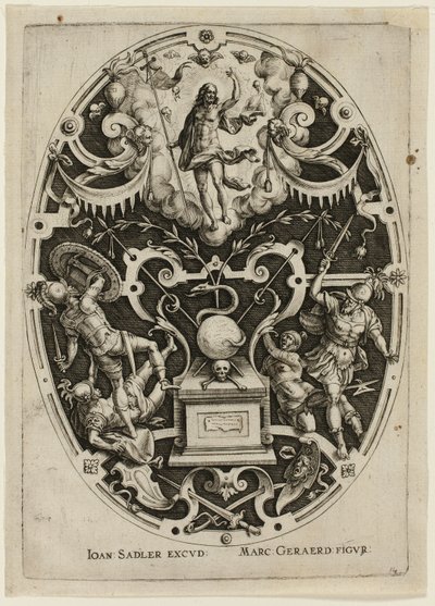 Opstanding, uit de Passie van Christus door Jan Sadeler I