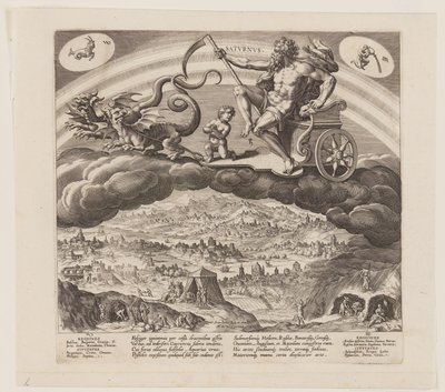 Saturnus, uit De zeven planeten door Jan Sadeler I