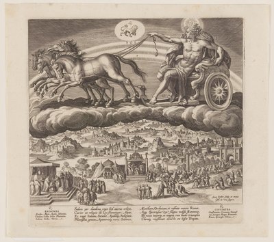 De zon, van De zeven planeten door Jan Sadeler I