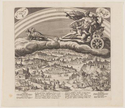 Venus, van De zeven planeten door Jan Sadeler I