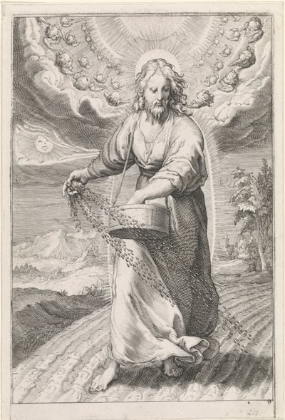 Christus als zaaier door Jan Saenredam (attributed to)