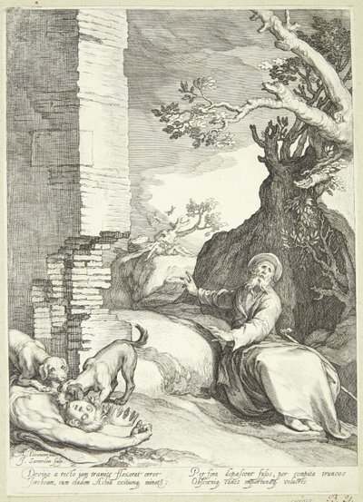 Ahija en de vrouw van Jerobeam door Jan Saenredam