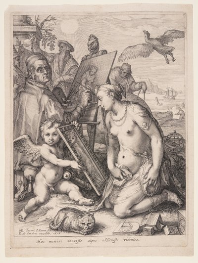 Allegorie van visuele waarneming door Jan Saenredam
