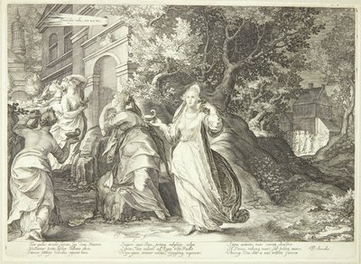 De Dwaze Maagden missen hun ontmoeting met de Heer door Jan Saenredam
