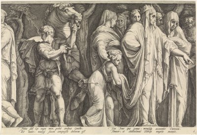 Fries met de bestraffing van Niobe (plaat 6) door Jan Saenredam