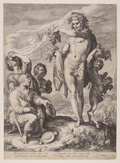 Hulde aan Bacchus door Jan Saenredam