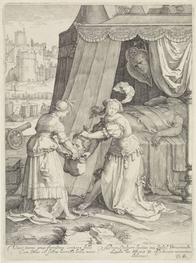Judit met het hoofd van Holofernes door Jan Saenredam