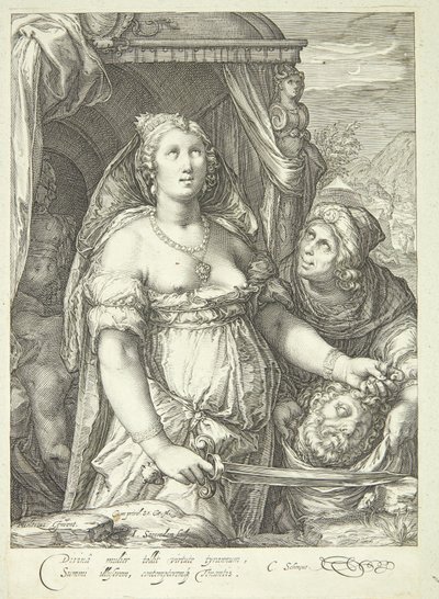 Judith met het hoofd van Holofernes door Jan Saenredam