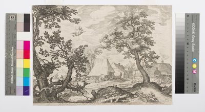 Landschap met de Ontvoering van Ganymedes, c.1600 door Jan Saenredam