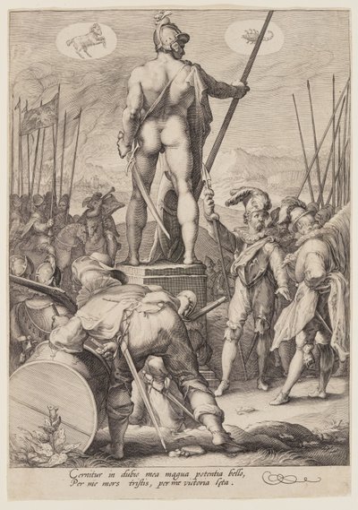 Mars als heerser over de krijgskunsten, uit Zeven Planeetgoden door Jan Saenredam